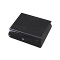 Marble Box w/ Rounded Side & Hinged Lid (Jet Black)